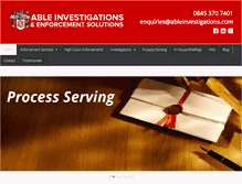 Tablet Screenshot of ableinvestigations.com